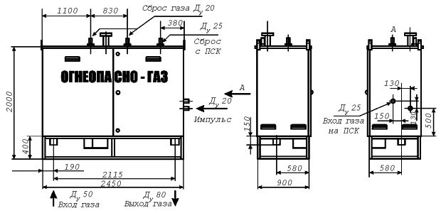 Установка газорегуляторная шкафная УГРШ-50Н(В)-ЭК